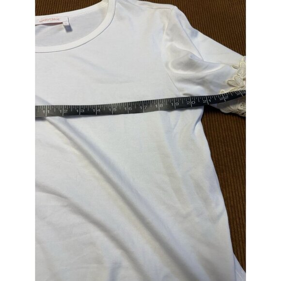 see by chloe white blouse lace detail sz XL - Picture 6 of 7